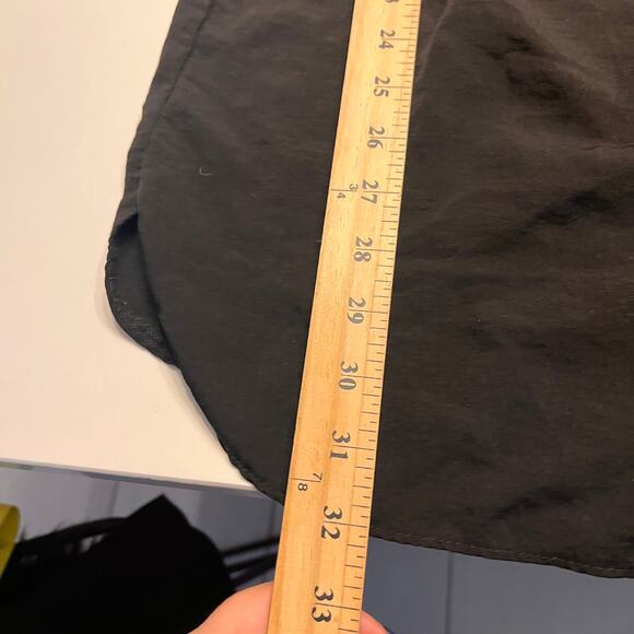 Topshop Black Long Sleeves Cold Shoulder Bow Button Front Shirt Dress Size 4 - Picture 9 of 9